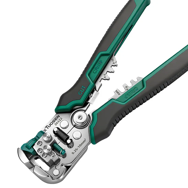 3-in-1 Self-Adjusting Automatic Wire Stripper Pliers – Electrician’s Wire Cutter, Crimper & Stripper Tool for 10-24 AWG Cables